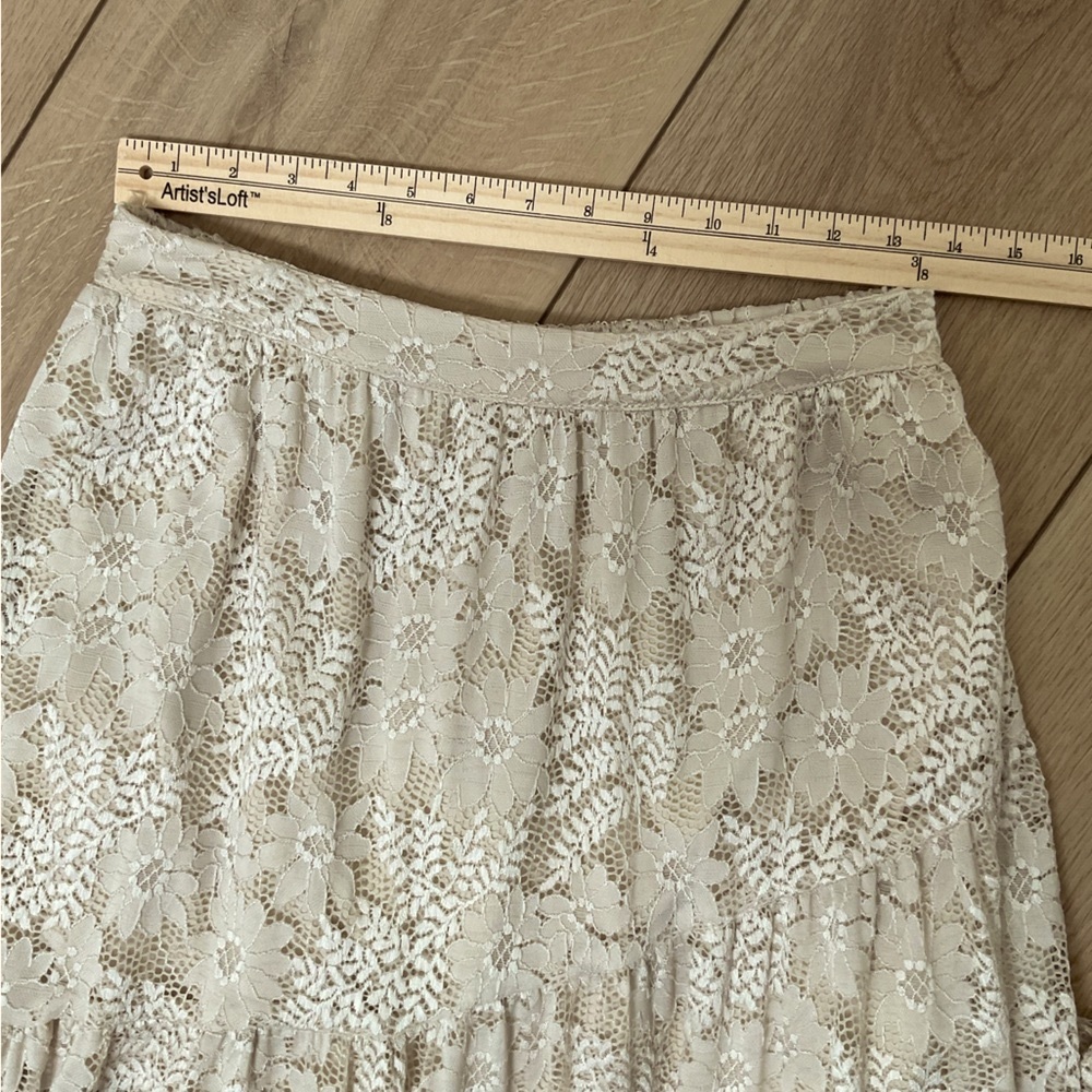 Altar'd State Cream Lace Maxi Skirt - Picture 9 of 11